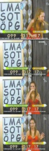 Secuencia de im�genes del v�mito en directo en el programa �Nattliv� (Foto: Fotograma de v�deo TV4 sueca / JM Noticias )