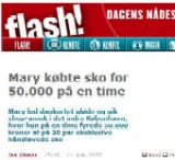 Pantalla de la p�gina de ��Flash!� donde critican el gasto de la princesa Mary de Dinamarca en zapatos (Foto: Internet / JM Noticias )